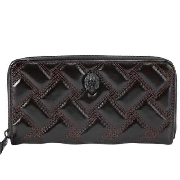 Kurt Geiger Kensington Brown Leather Zip Around Wallet - Picture 2 of 4
